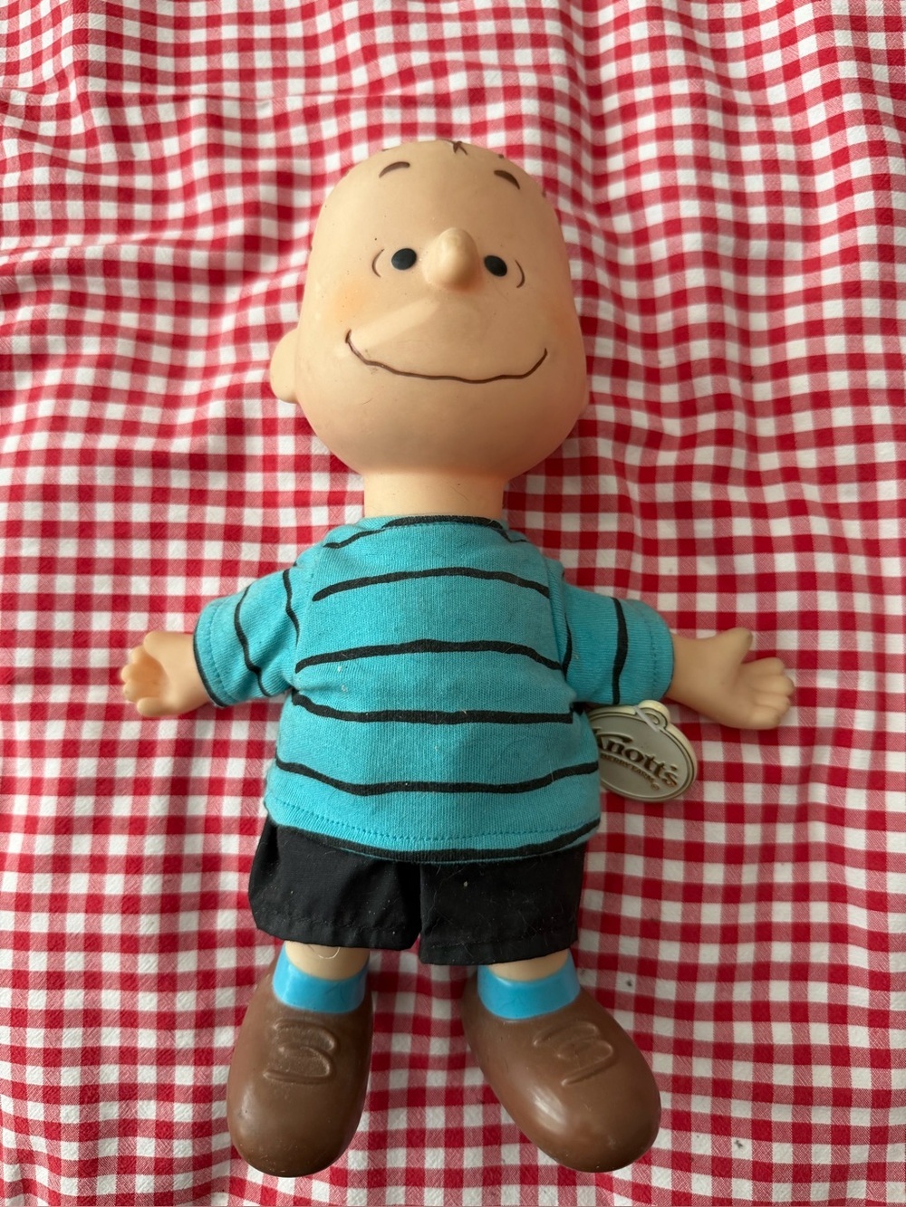 Peanuts Charlie Brown Teal Striped Shirt Doll